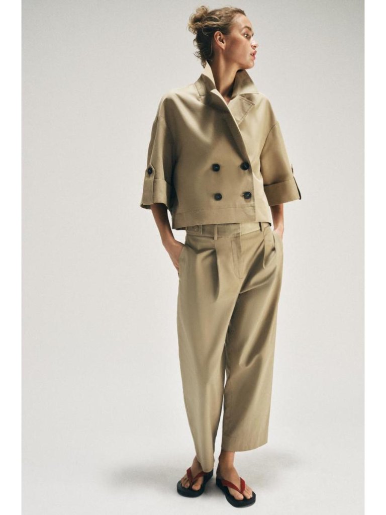 Zara Short Trench With Rolled Sleeves — image 2 of 6
